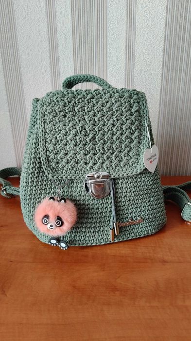 Plecak ręcznie wykonany szydełkiem, Handmade