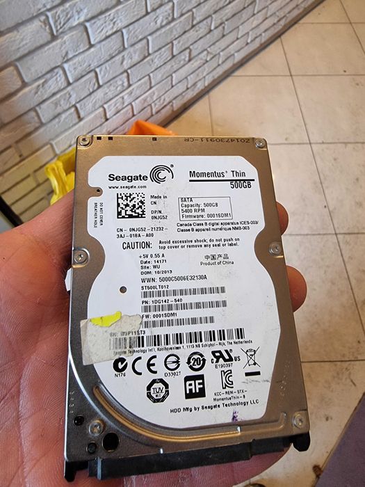 Dysk HDD 2.5" Seagate Momentus Thin 500GB | 100% Sprawny | Laptop