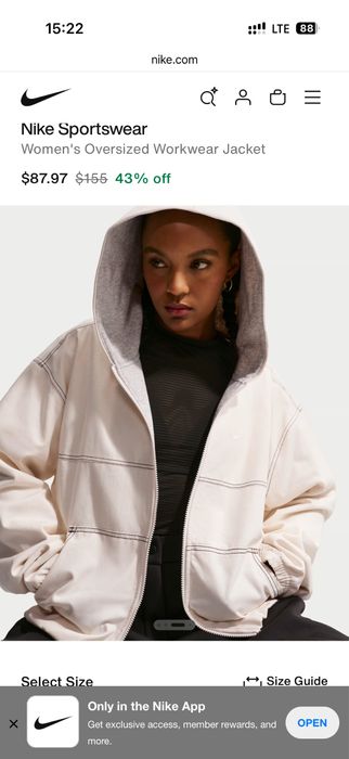 Nike Women's Oversized Workwear Jacket куртка розмір L Оверсайз (на XL)