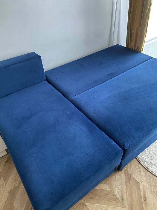 Narożnik z funkcja spania z dwoma pojemnikami