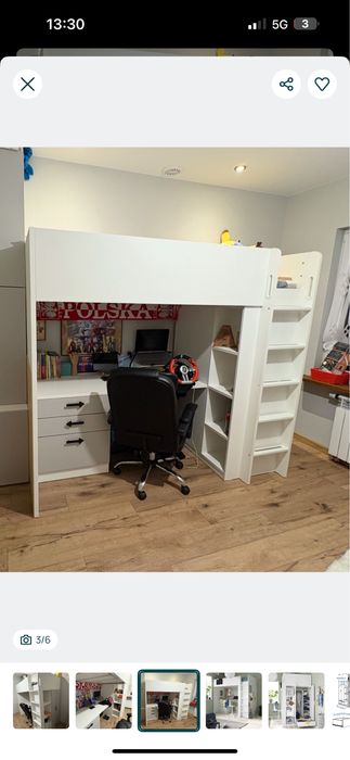 Łóżko z antresola ikea