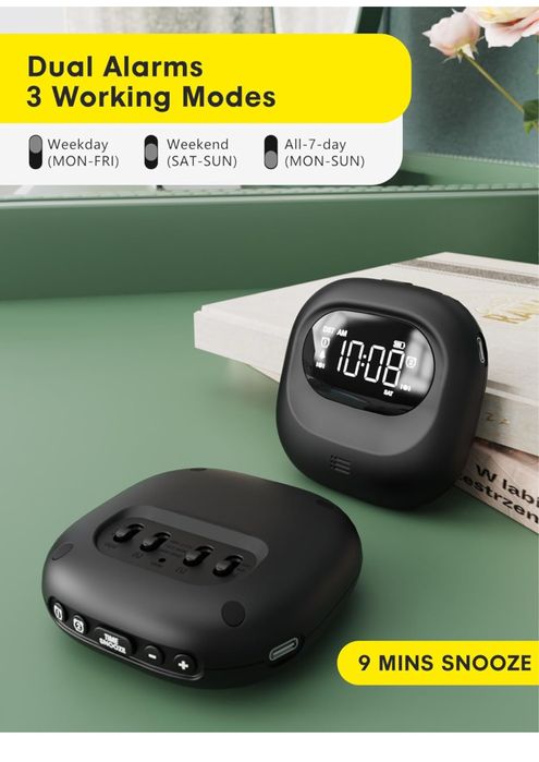 Budzik wibrujacy z podświetlanym wyświetlaczem cyfrowym