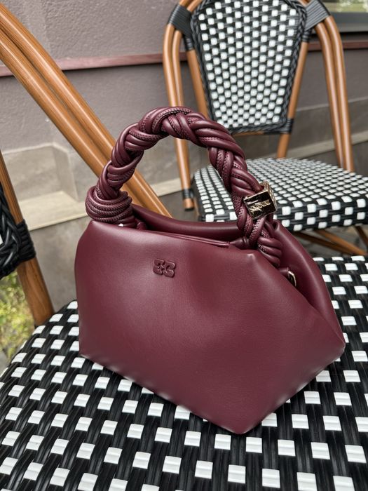 Жіноча сумка Ganni BURGUNDY SMALL нова