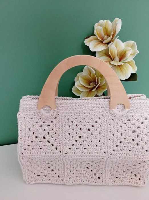 szydełkowa torebka z kwadratów