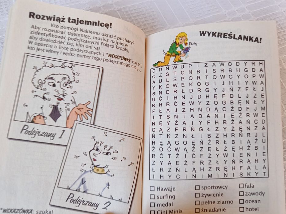 "Drużyna PZ",  Misja 1: Zawody surfingowe, komiksy, gry, quizy, itp.
