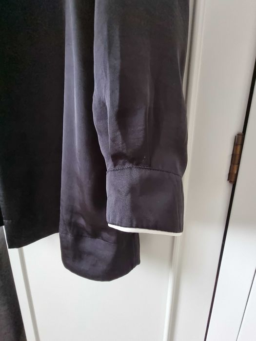 Camisa/túnica preta em seda Lanidor