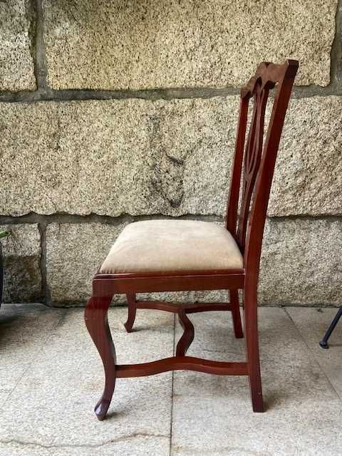 Cadeiras de mesa de jantar estilo Queen Anne