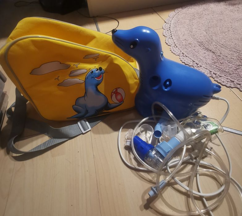 Inhalator nebulizator dla dzieci Philips Respironics – Sami the Seal (Foczka) + torba