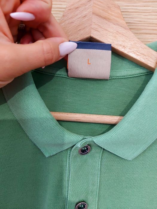 Bawełniana męska oryginalna koszulka polo Tshirt Hugo Boss Orange M L