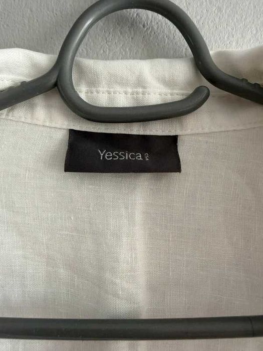 Koszula biała Yessica 40 100% len jak nowa