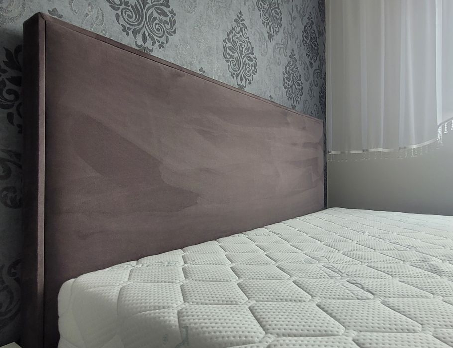 Solidne łóżko tapicerowane 160x200 | 2x Duży Pojemnik | Wysoki Zagłówek