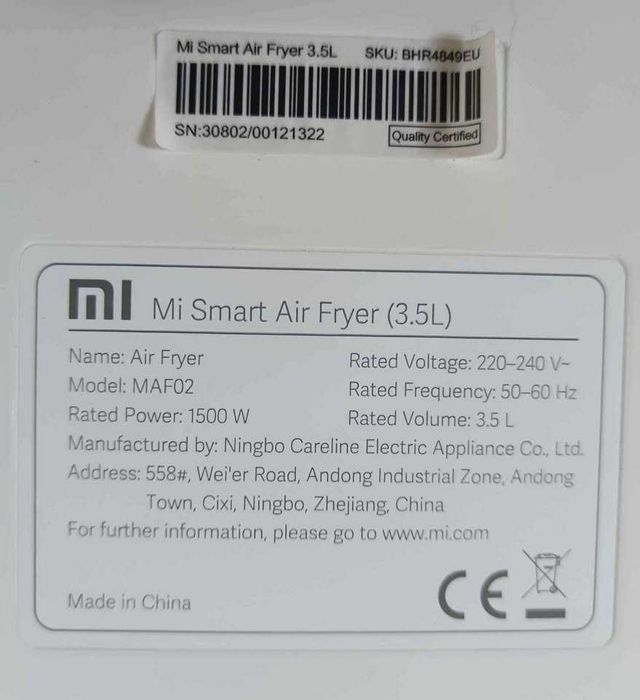 Airfryer Mi Smart MAF02