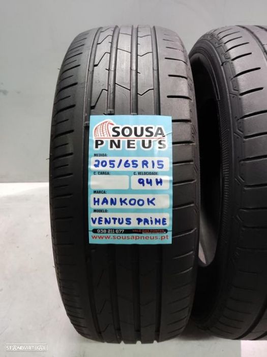 2 pneus semi novos 205-65r15 hankook - oferta dos portes 85 euros