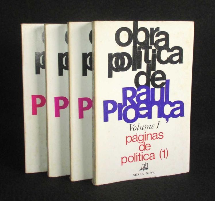 Livros Obra Política de Raul Proença 4 Volumes Completo