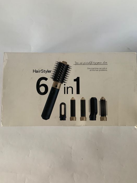 фен-стайлер для укладки волос с 6 разными насадками Hot Air Styler 1000W догляд перукар волосся