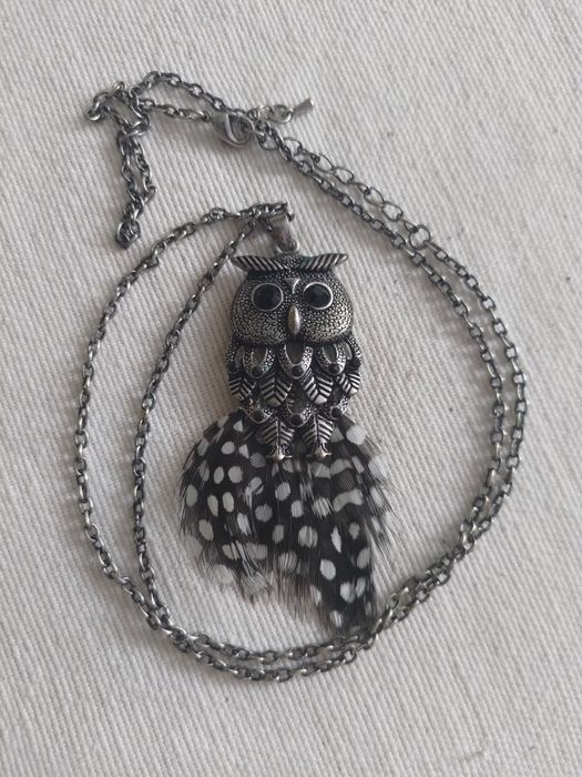 Sowa zawieszka wisior metalowy