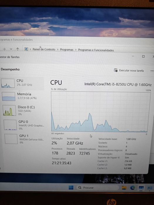 Portátil HP ProBook 450 G5 | i5-8250U | 8GB RAM | SSD 256GB | Windows 11 Pro