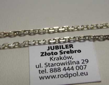 Srebrny łańcuszek ankier  46,5 cm. 1,75 mm.