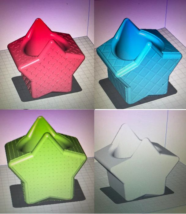 Vaso Estrela Com Texturas Variadas