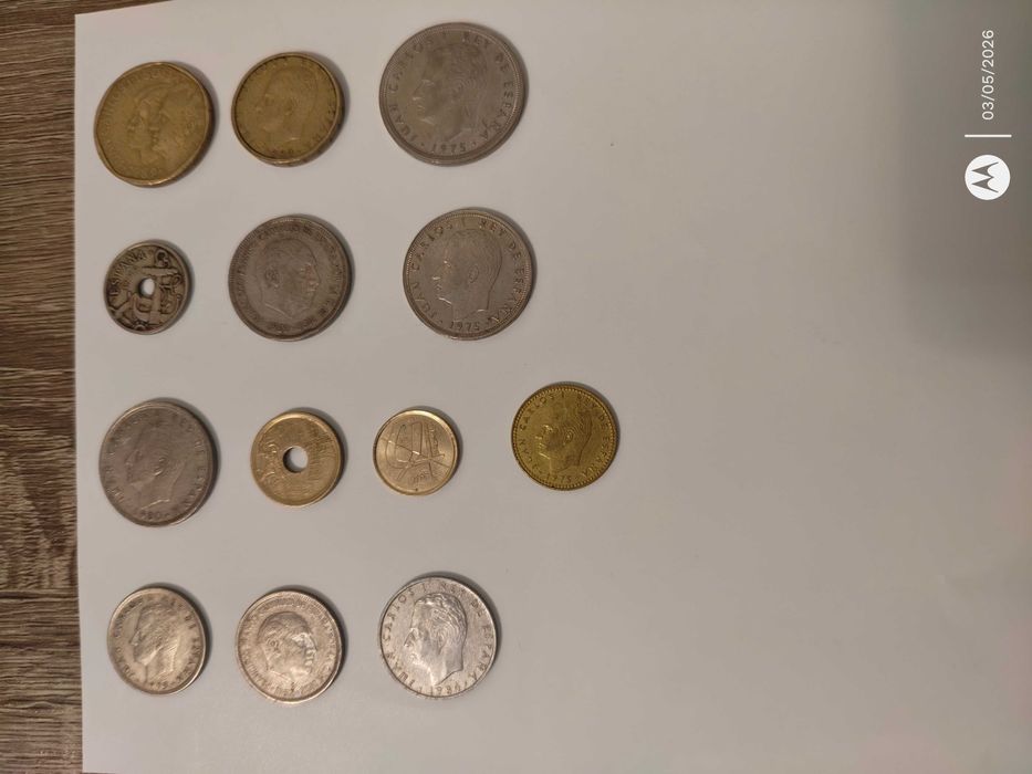 Lote Moedas Espanha Varios Valores em Pesetas