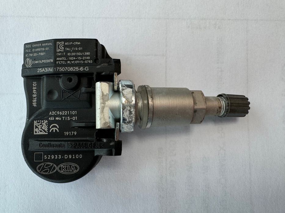 4x Czujniki ciśnienia TPMS oryginalne HYUNDAI KIA OE 52933 D9100