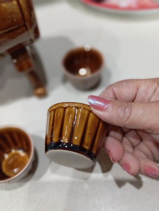 Ceramiczna beczułka z kubeczkami