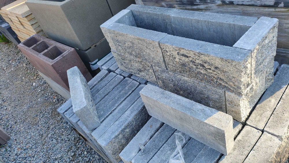 Meble ławki stoliki do samodzielnego montażu cegła bloczek palisada