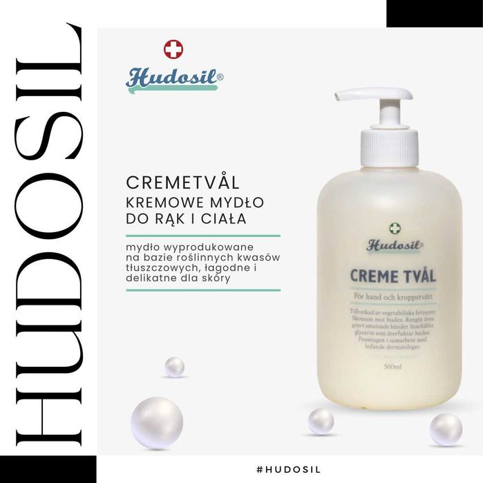 Hud Salva 100ml, Hudlotion Bezzapachowy 500ml, Cremetval 500ml Szwecja