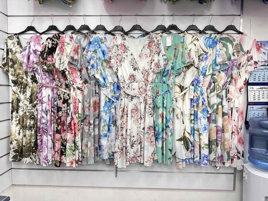 Sukienka kwiaty,big size