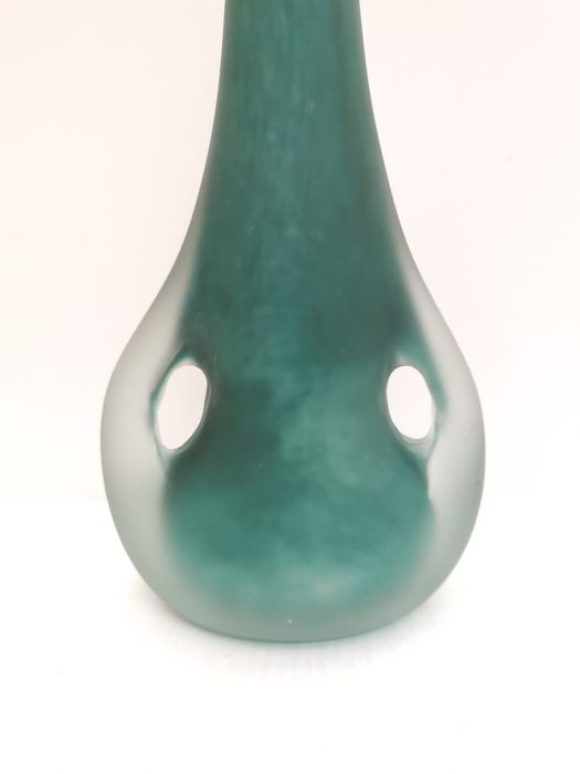 Wazon szkło mrożone vintage