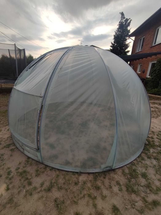 Szklarnia kopuła stalowa nad basen 350 cm , kurnik