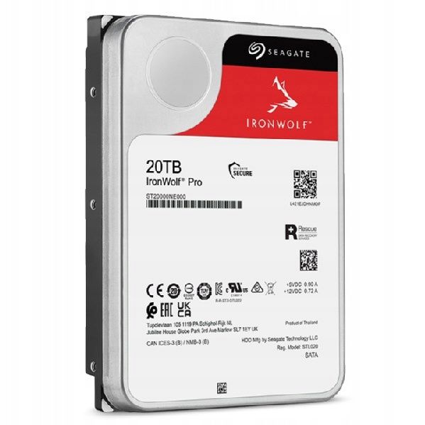 Dysk Twardy Seagate 20Tb Sata Iii 3,5" Uszkodzony
