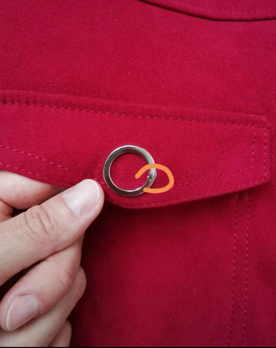 Spódnica zamszowa bordo Numteg S 36 mini