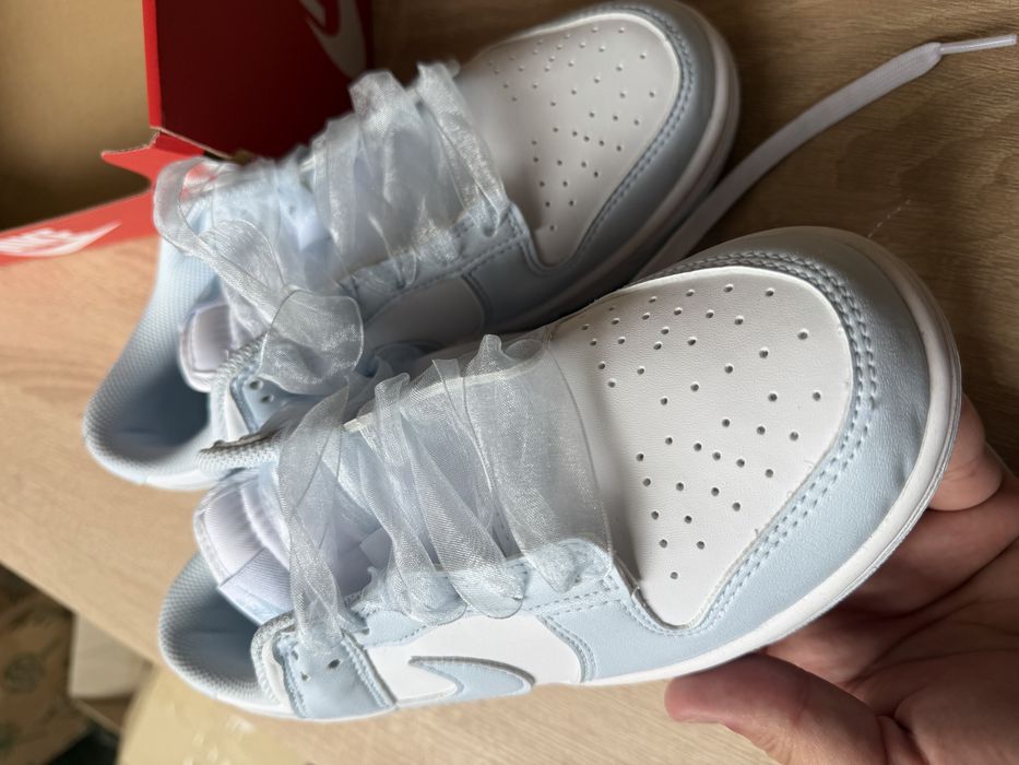 Оригінал 100% Кросівки жіночі Nike Dunk Low Next Nature White/Light Blue 37.5,38.5,39