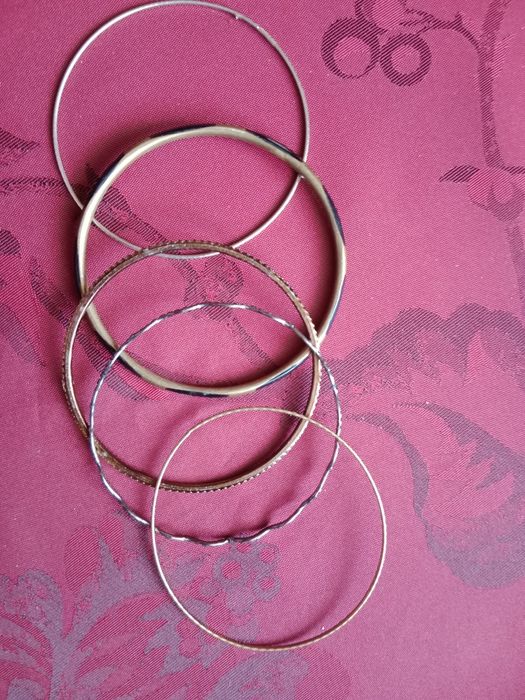 Branzoletki metalowe koła 6 szt