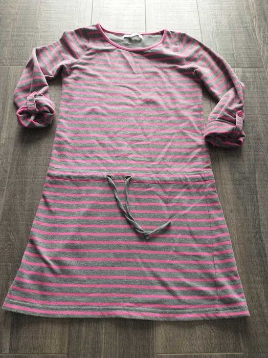 Reserved Kids - Bawełniana sukienka w paski - R. 152