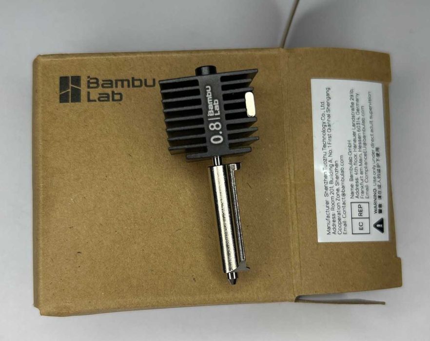 Хотенд Hotend Bambu Lab A1/A1 Mini A2L загартована сталь 0,4 mm також є 0,6/0,8 mm