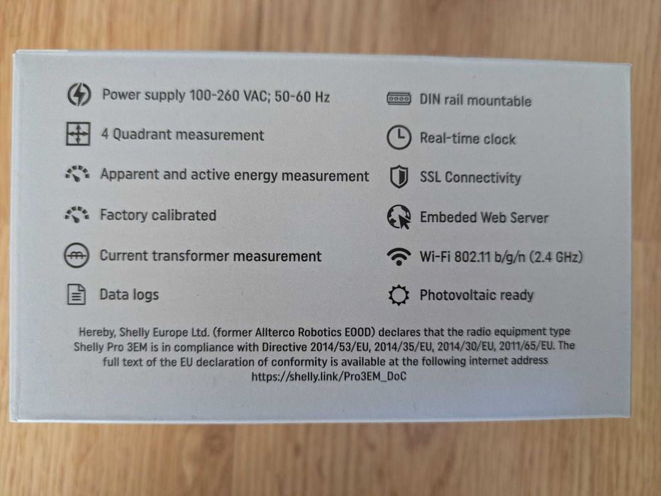Vendo Shelly PRO 3EM NOVO - 3 x 120 A - Medidor de Energia