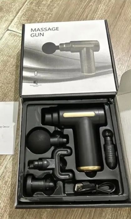 Pistolet do masażu Massage Gun – masażer mięśni z wymiennymi końcówkam