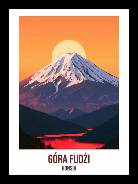 Plakat 13x18cm Góra Fudżi, Honsiu