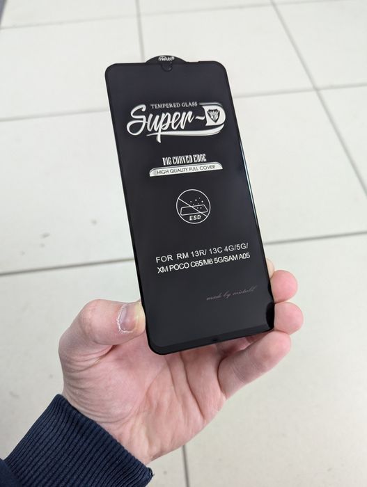 Redmi Poco C65 Защитное 5D стекло Full Glue Xiaomi все модели