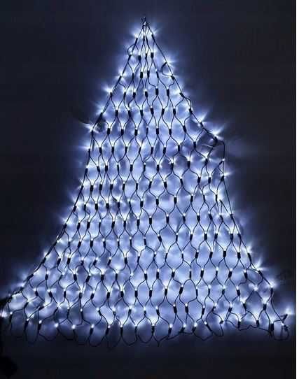 LAMPKI CHOINKOWE zewnętrzne 204 LED choinka biały zimny