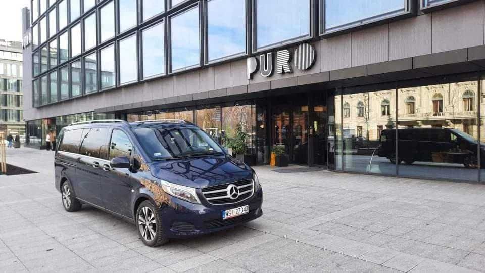 VIP TAXI Wynajem busa z kierowcą Mercedes V CLASS Łódź przewóz osób
