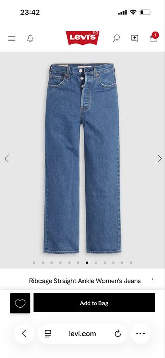 Джинси Levis прямі 25 /xs