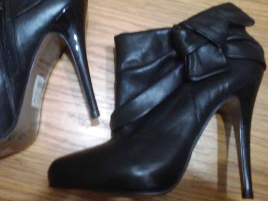 buty  botki szpilki  na platformie, SKÓRA! River Island 6/39