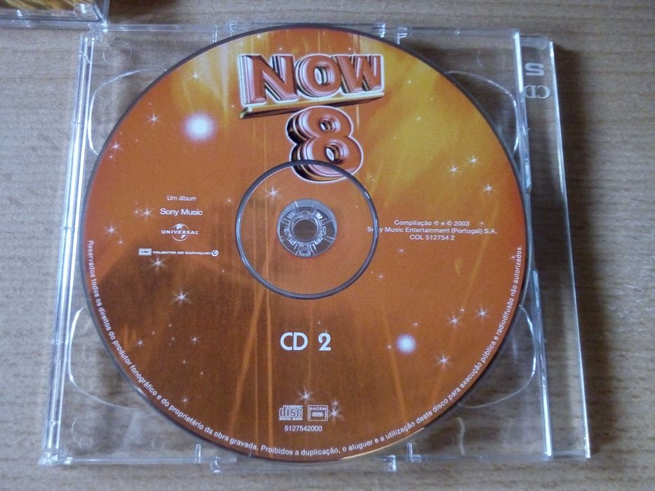 Now 8 - 2xCD Shakira Coldplay Roxette Bangles Eminem Bon Jovi U2 Placebo GNR Abrunhosa Robbie Williams Counting Crows Simply Red Jennifer Lopez