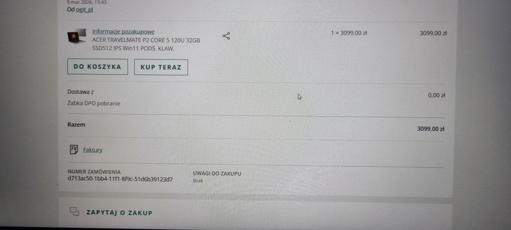 Laptop Accer Travel Mate IP