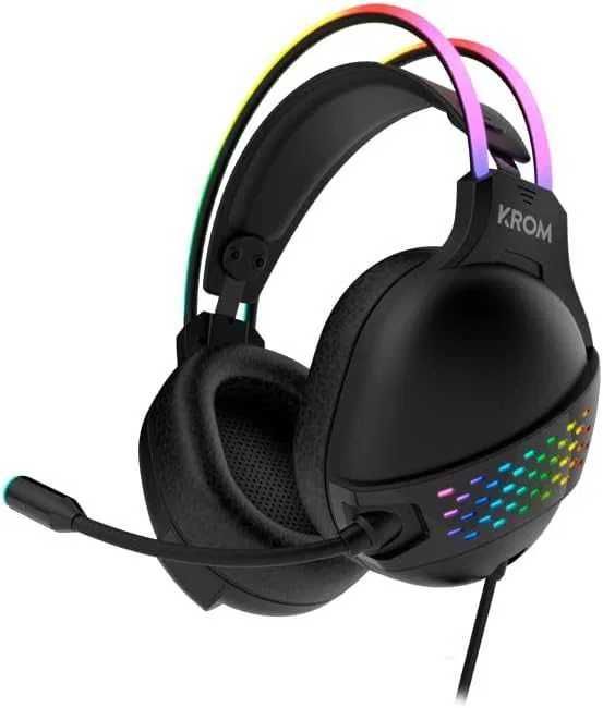 KROM Gaming KLAIM -NXKROMKLAIM Słuchawki z mikrofonem, Rainbow RGB