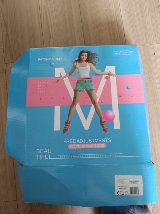 Hula hop z wypustkami Hikey 45 cm odcienie niebieskiego