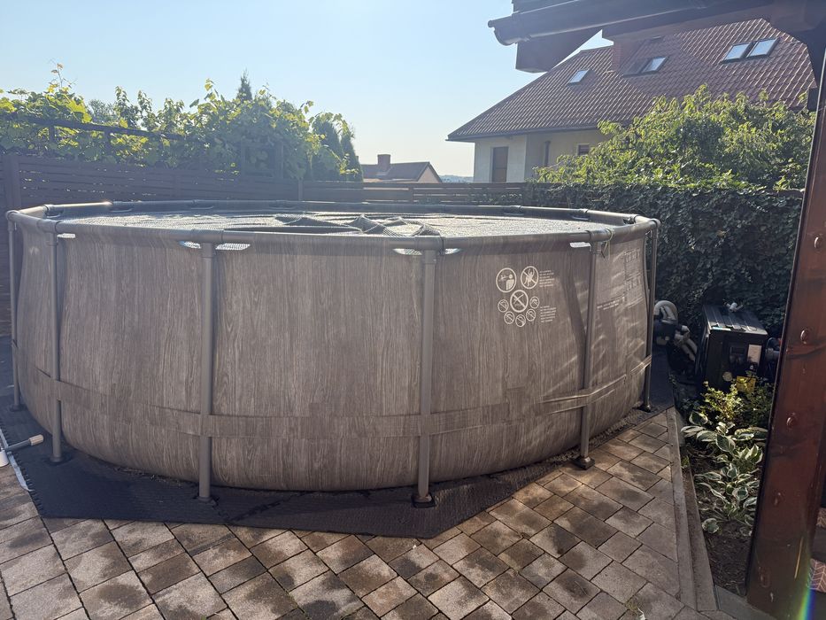 Basen stelazowy intex 457 x122 cm  +pompa piaskowa z chloratorem  wody oraz jonizatorem  , +  wymiennik ciepła Hydro-pro